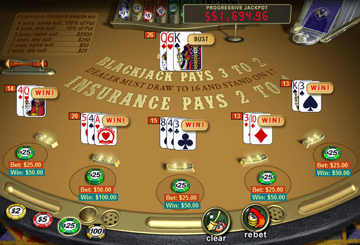 blackjack progressiva