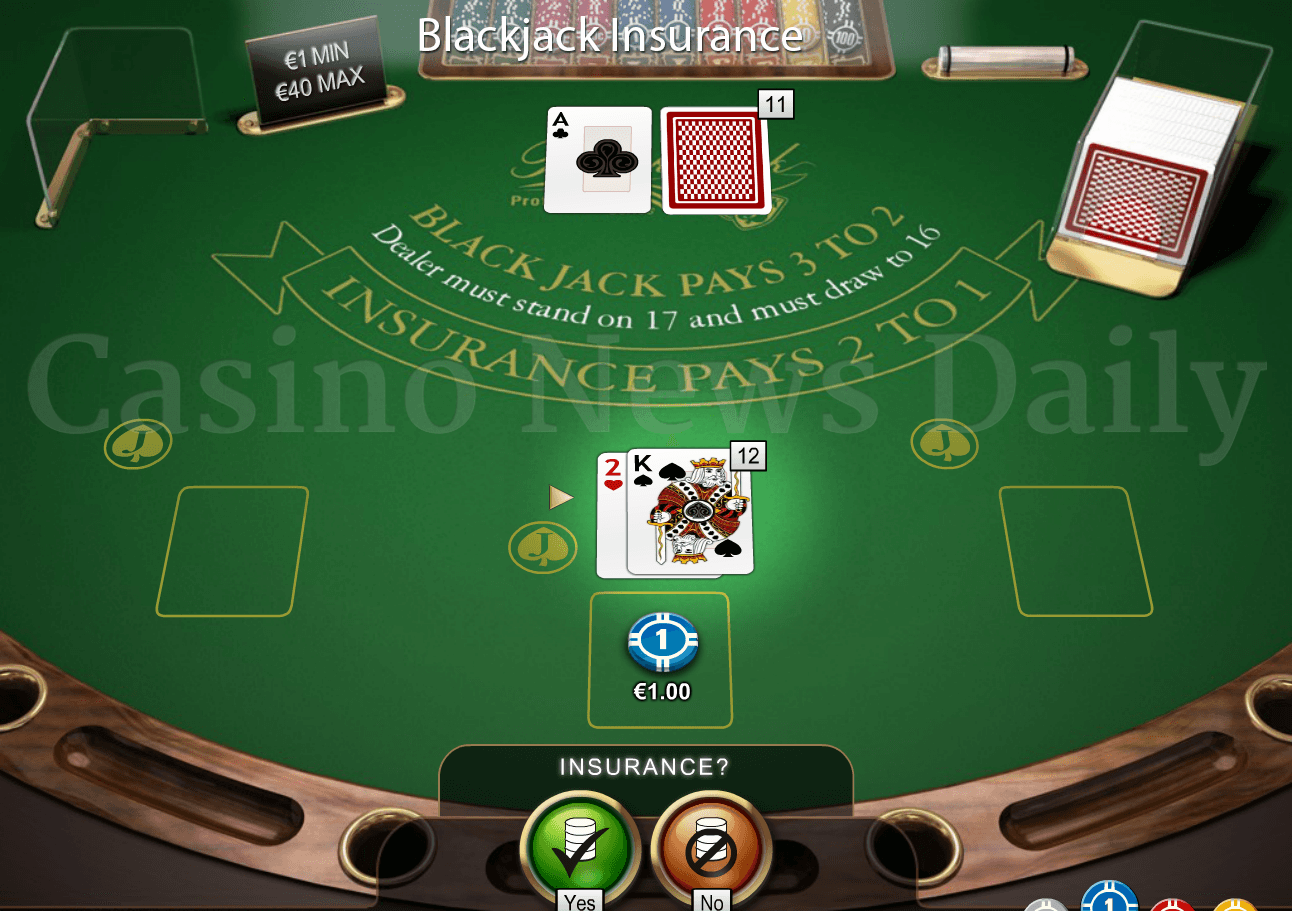 Blackjack försäkring