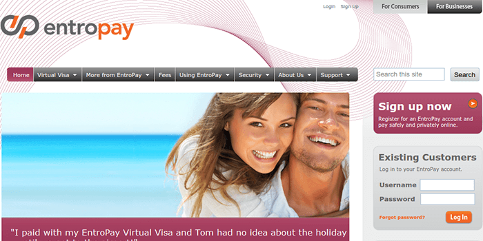 Casinon som accepterar EntroPay