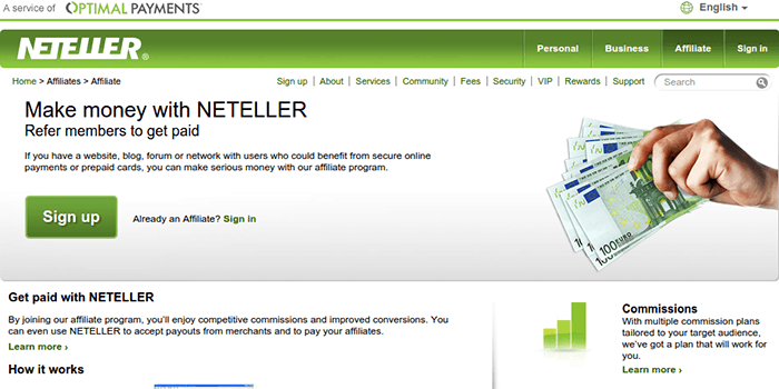 Netellers Affiliate-program