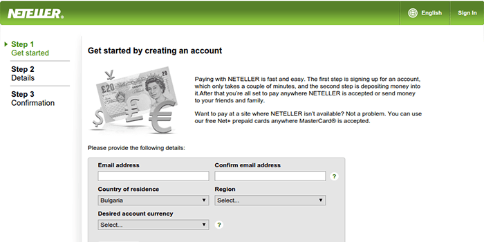 registreringsprocessen hos Neteller