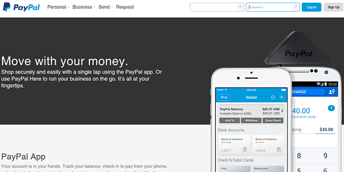 PayPals Mobilapplikation