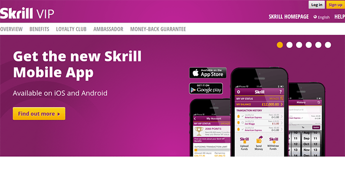 VIP-konto med Skrill