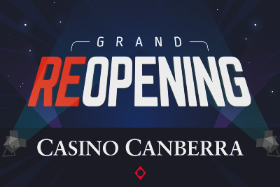 Casino Canberra öppnas igen nu på fredag